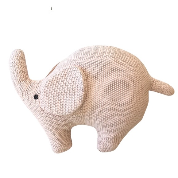 Frolics Knit Pink Elephant Pillow - Picture 10 of 12